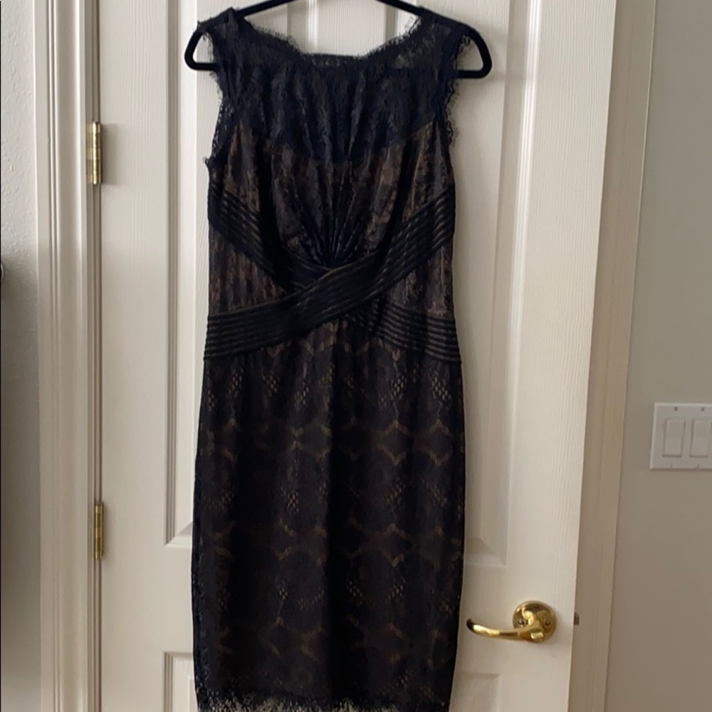 Tadashi shoji black lace dress